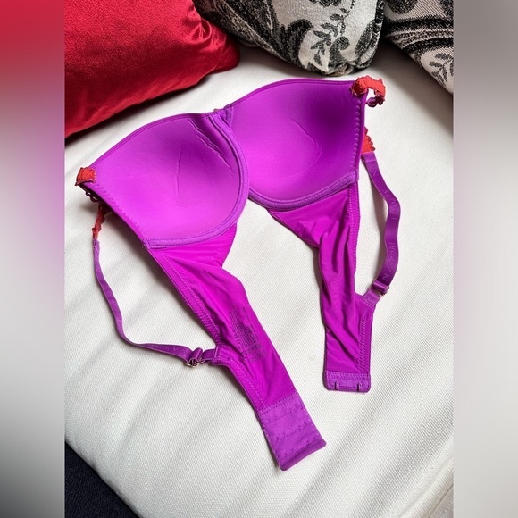 BRA Natori Violet 36B Underwire Plunge 732080 opaque 3422 HP - Picture 7 of 13